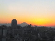 富士山を望む　夕暮れ